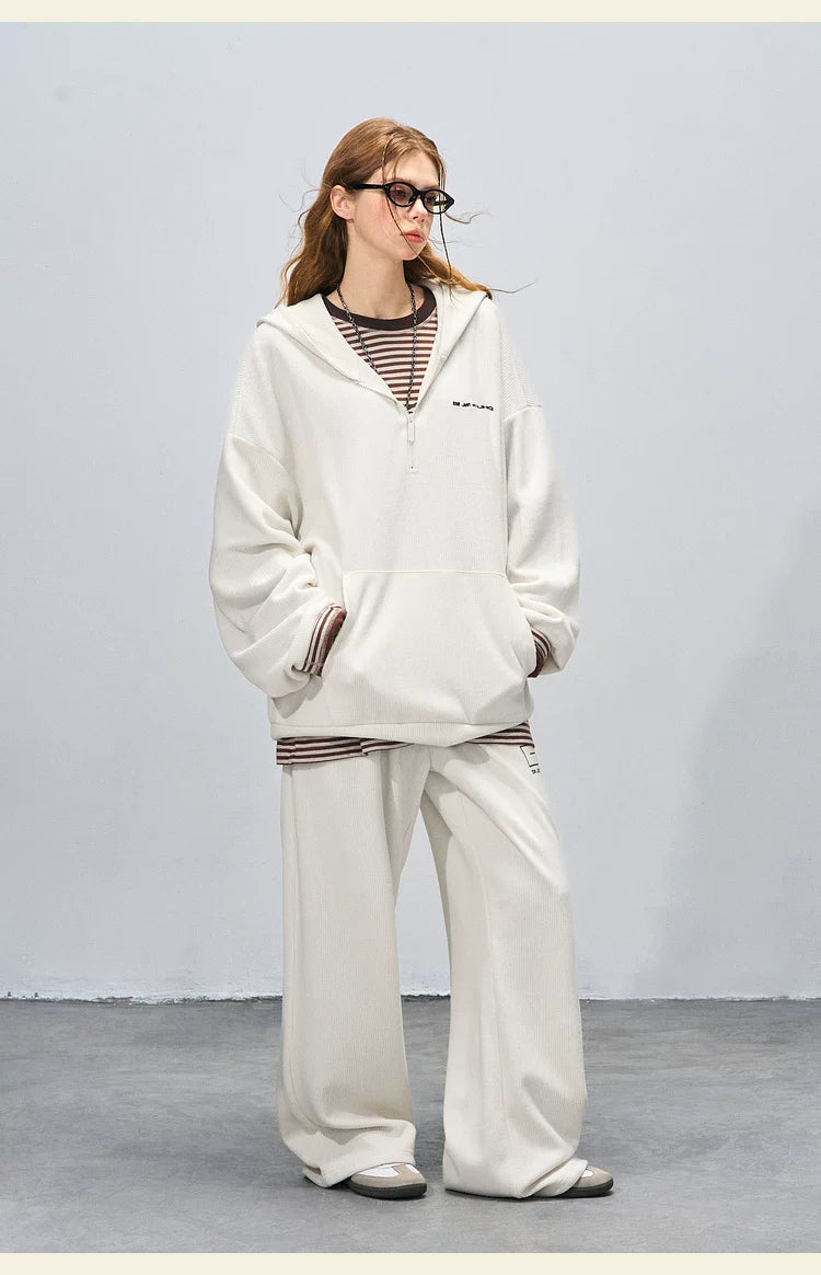 BJHG Red Corduroy Slack Sweatpants