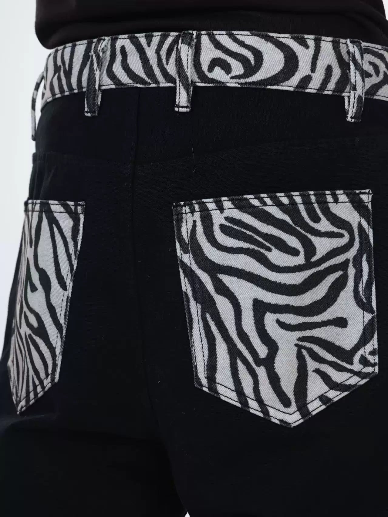 DETW 25AW * Hediboy zebra stitching double trousers