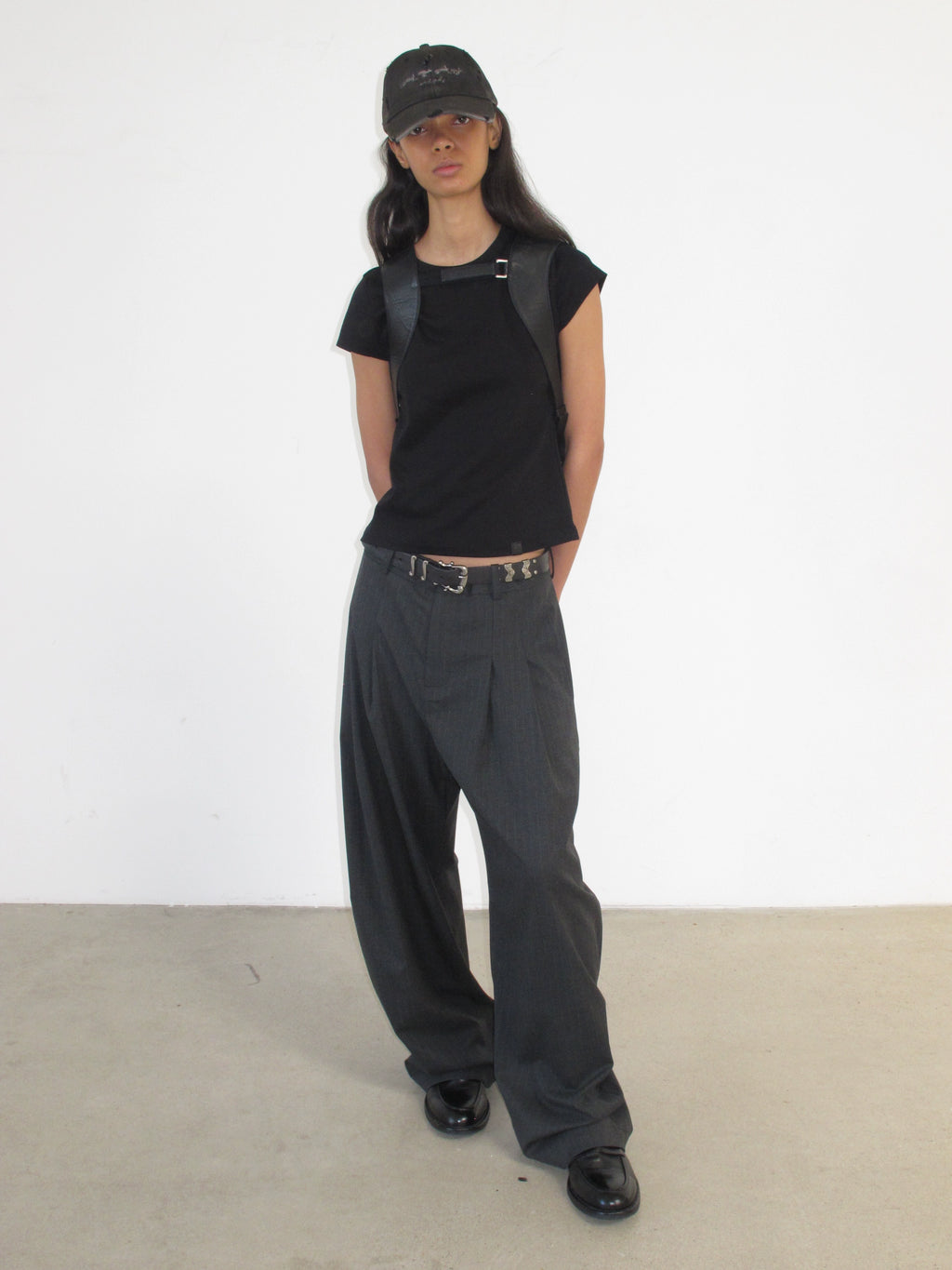 NOT UGLY Striped Grey Scimitar Casual Trousers