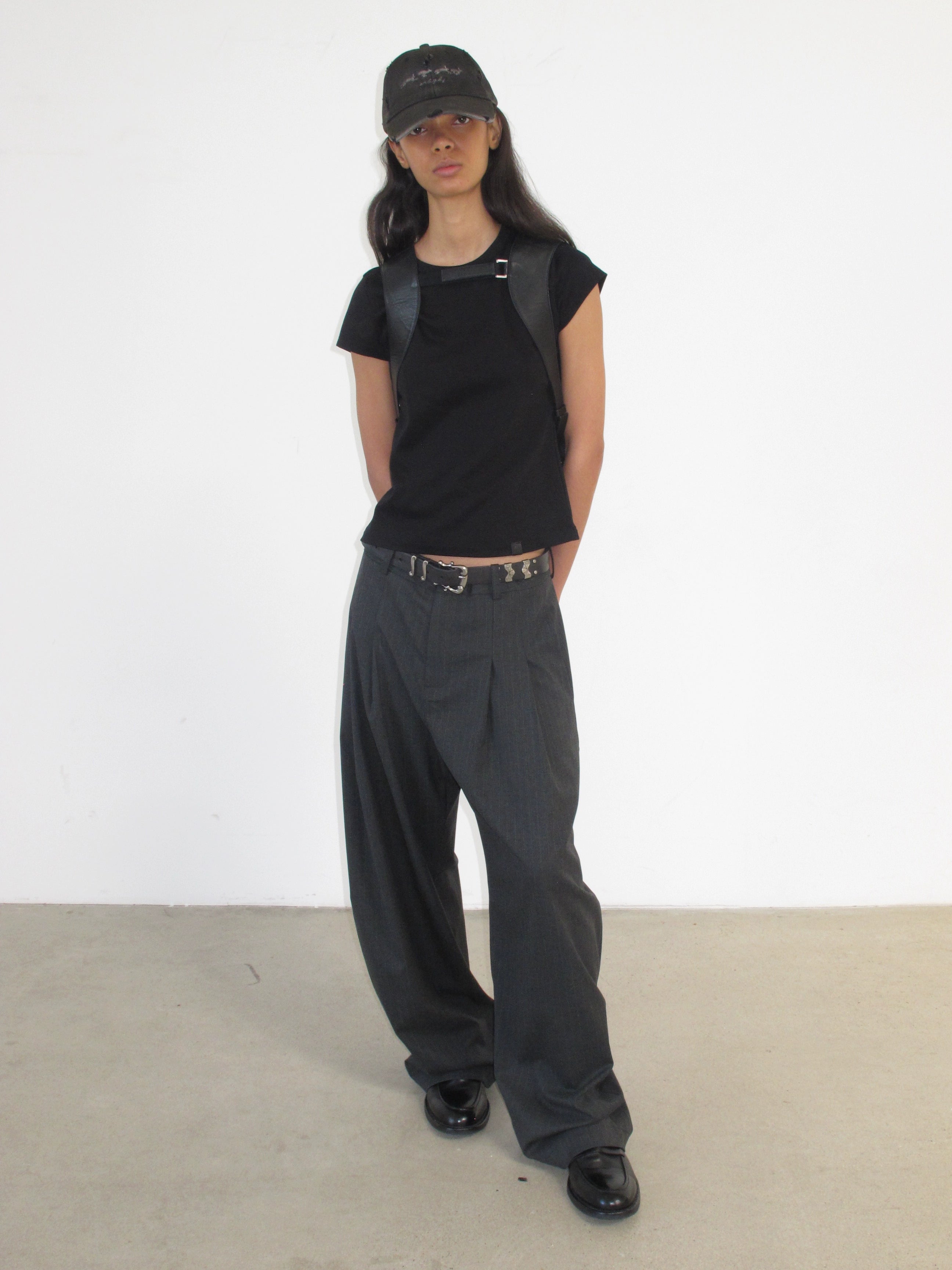 NOT UGLY Striped Grey Scimitar Casual Trousers