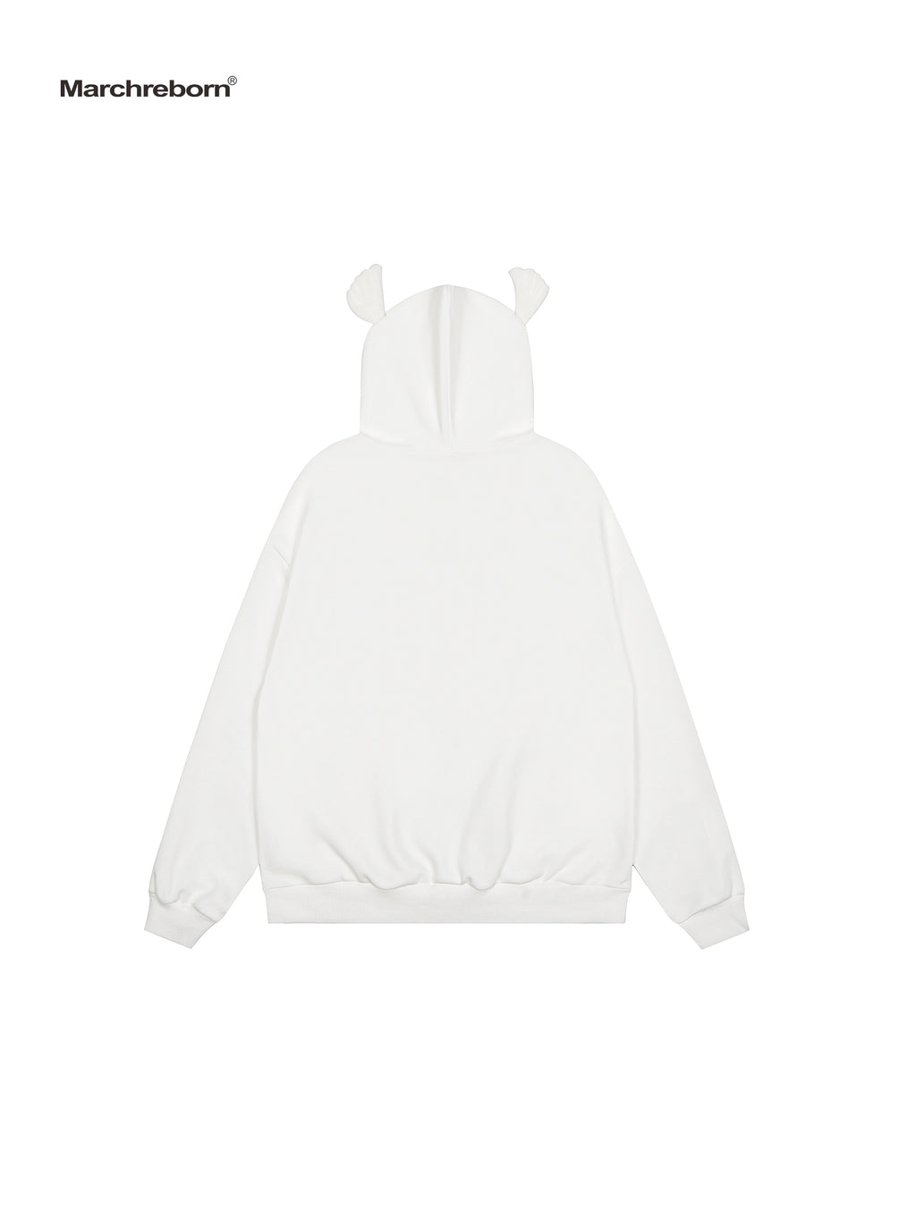 MARCH Girl Cartoon Print Wings Hooded Sweater