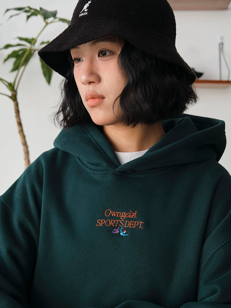 Battles Oolong Ball Embroidered Fleece Hooded Sweater