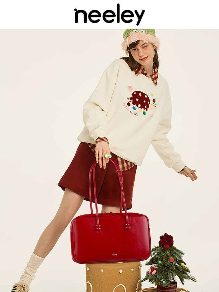 Neeley Leather Large Capacity Commuter Tote Bag