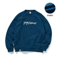 714Street Low Shoulder Sleeves Loose Silhouette Crew Neck Fleece Sweater