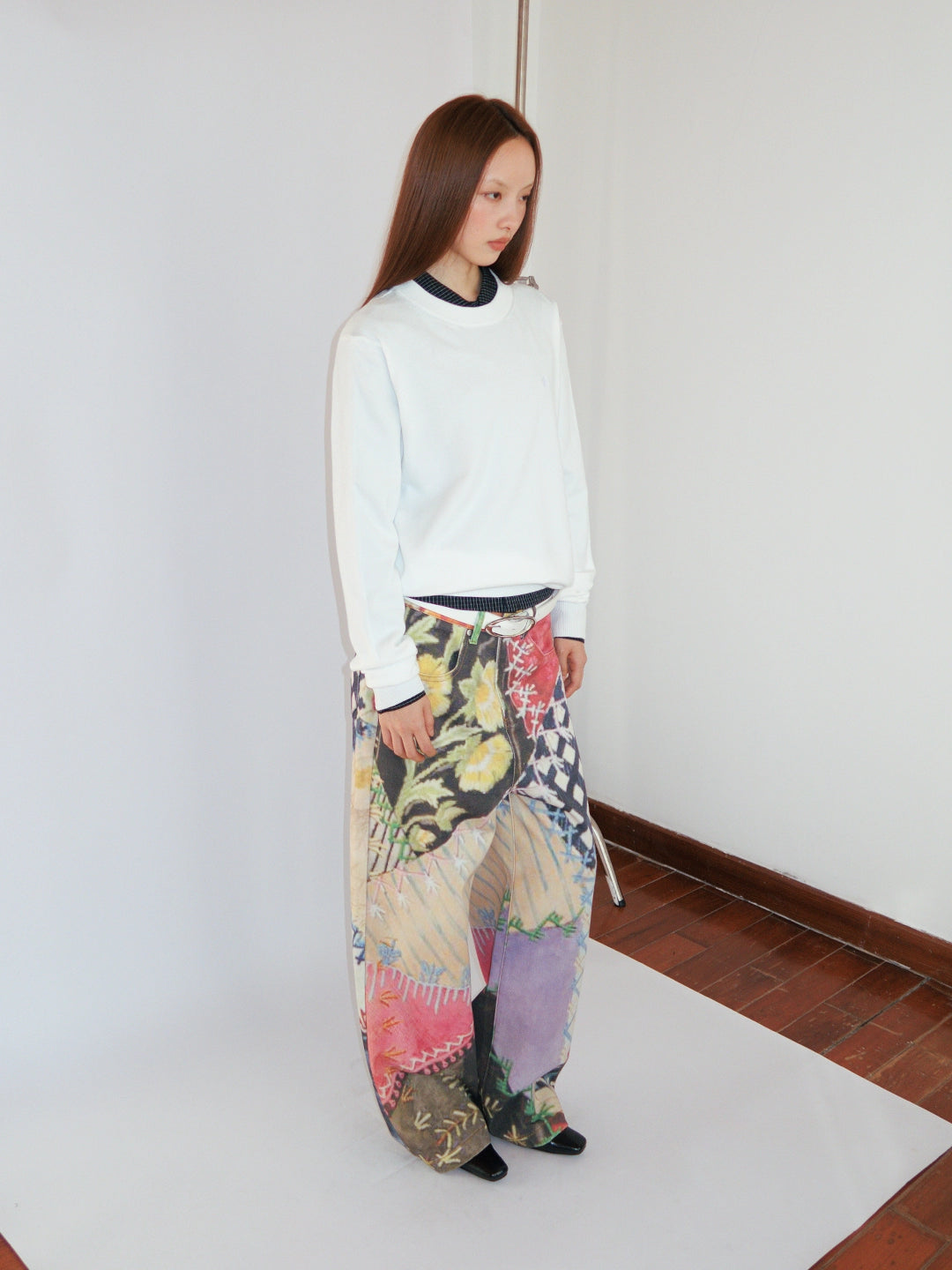 FUNKYFUN Old Collage Baijiapu Twill Casual Pants