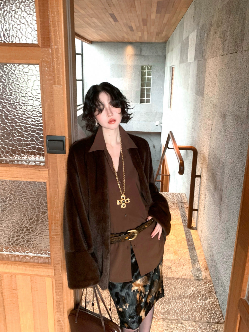KELIFAN Vintage Eco-Friendly Fur Jacket