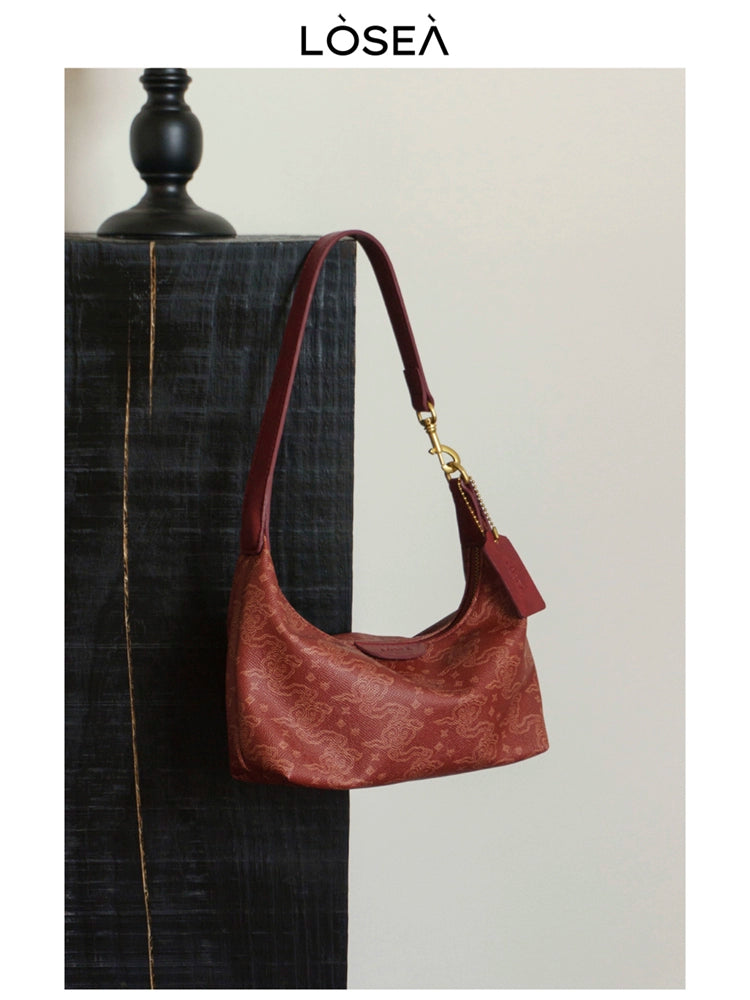 LOSEA Ruyi Cloud Temperament Premium Pattern Shoulder Bag