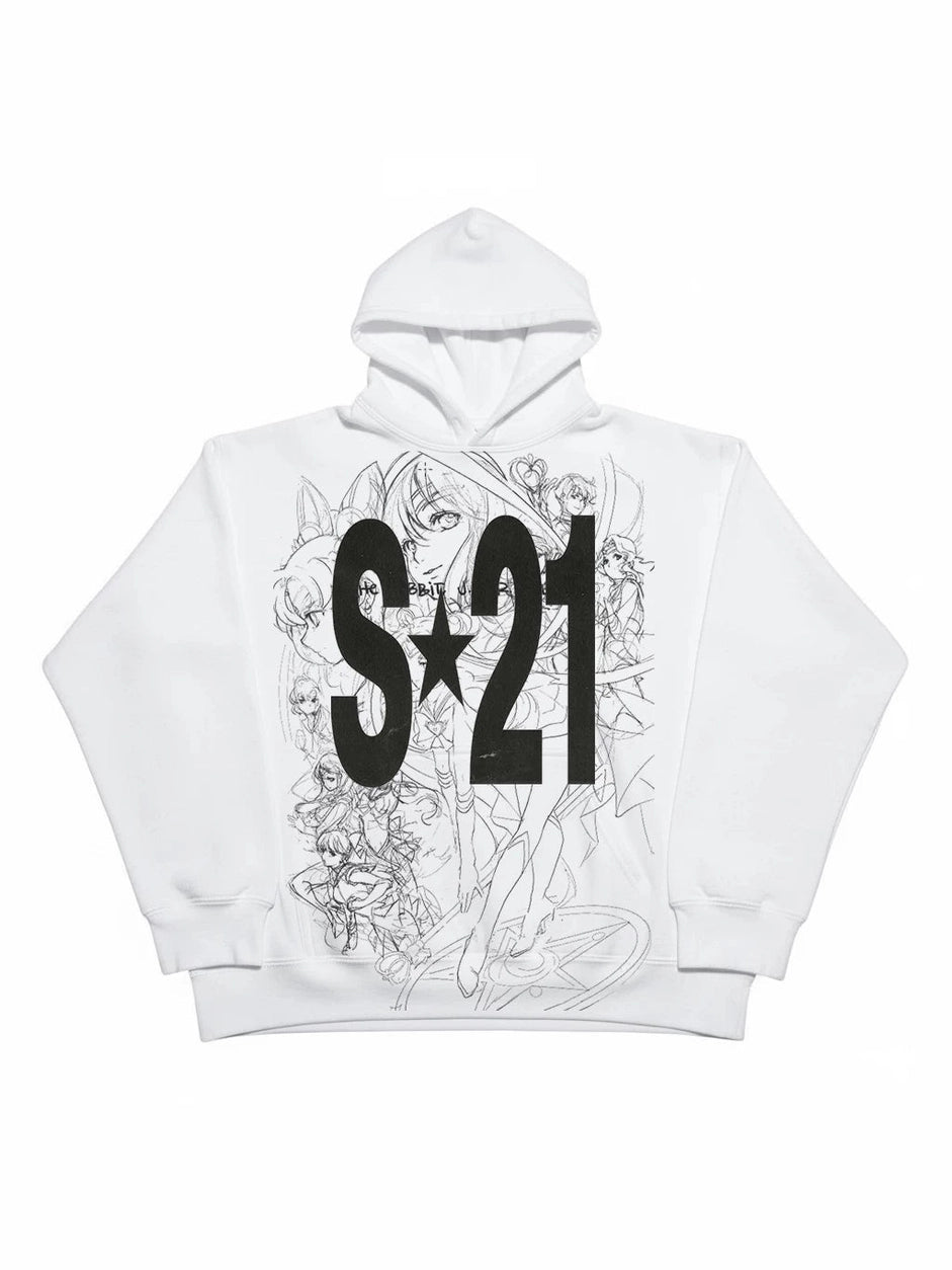 MELANIN Casual Simple Neutral Hooded Sweater