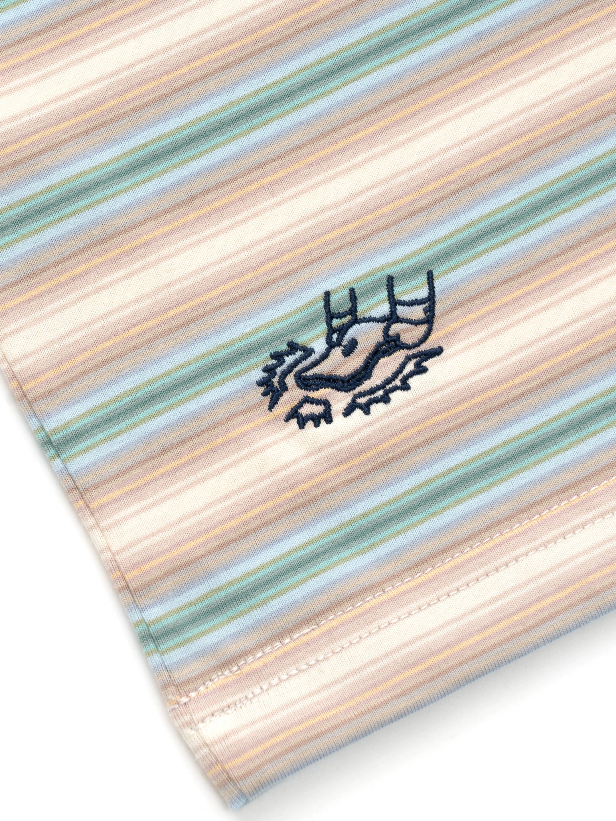 BENT IDEA Versatile Letter Print Striped Tee