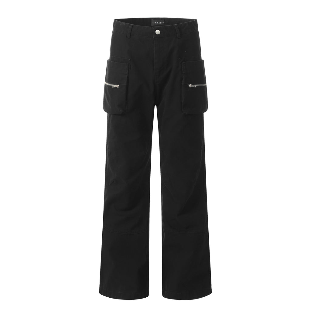 11KN Micro-pull Tooling Retro Straight Casual Pants