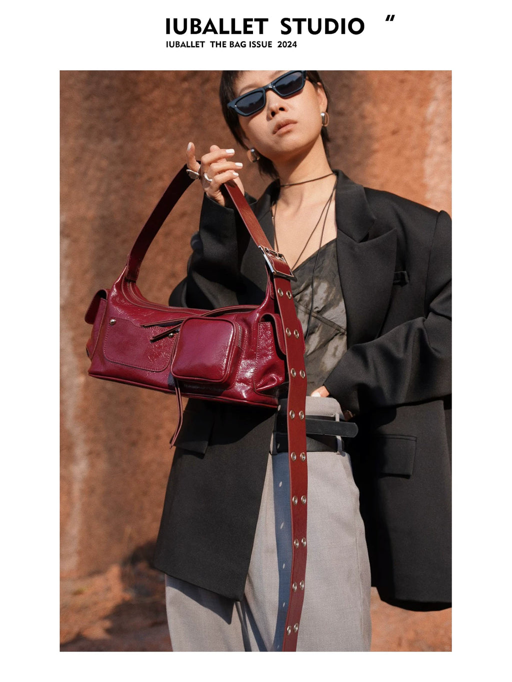 IUBALLET Leather Shoulder Messenger Bag