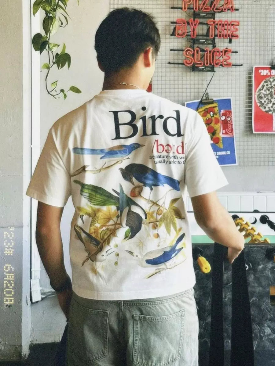 Wang Youbing Hand-painted Flower and Bird Advanced Sense Casual Tee