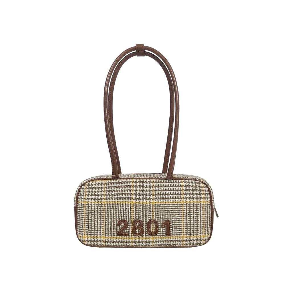 2801Project Plaid Suede Shoulder Bag