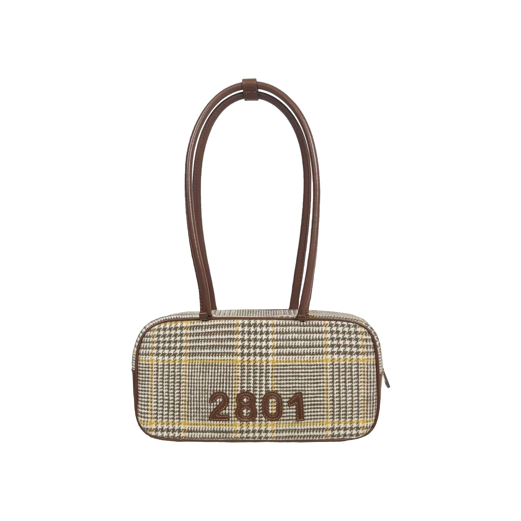 2801Project Plaid Suede Shoulder Bag