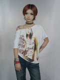 WEBBAR Y2K Antique Spice Girl Slash Shoulder Tee