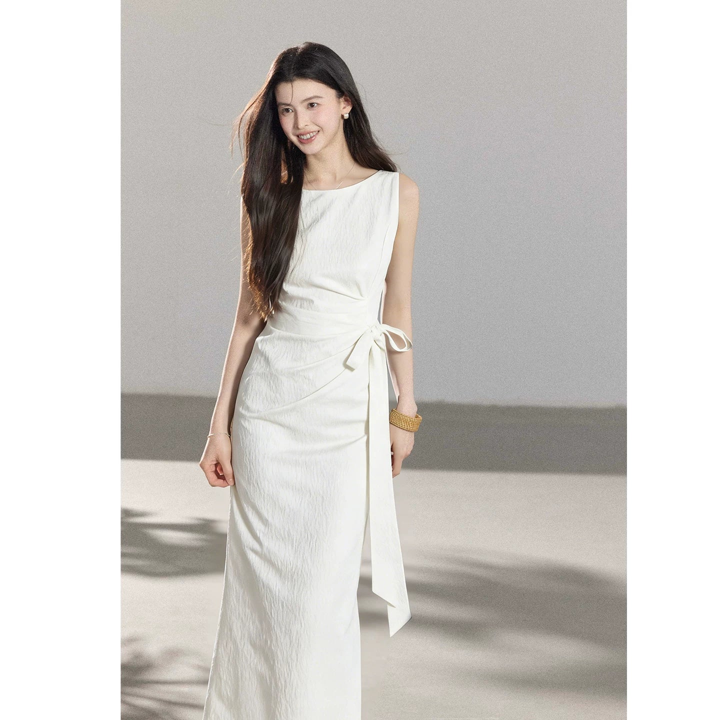 TYANG Temperament Waist Lace-up Dress
