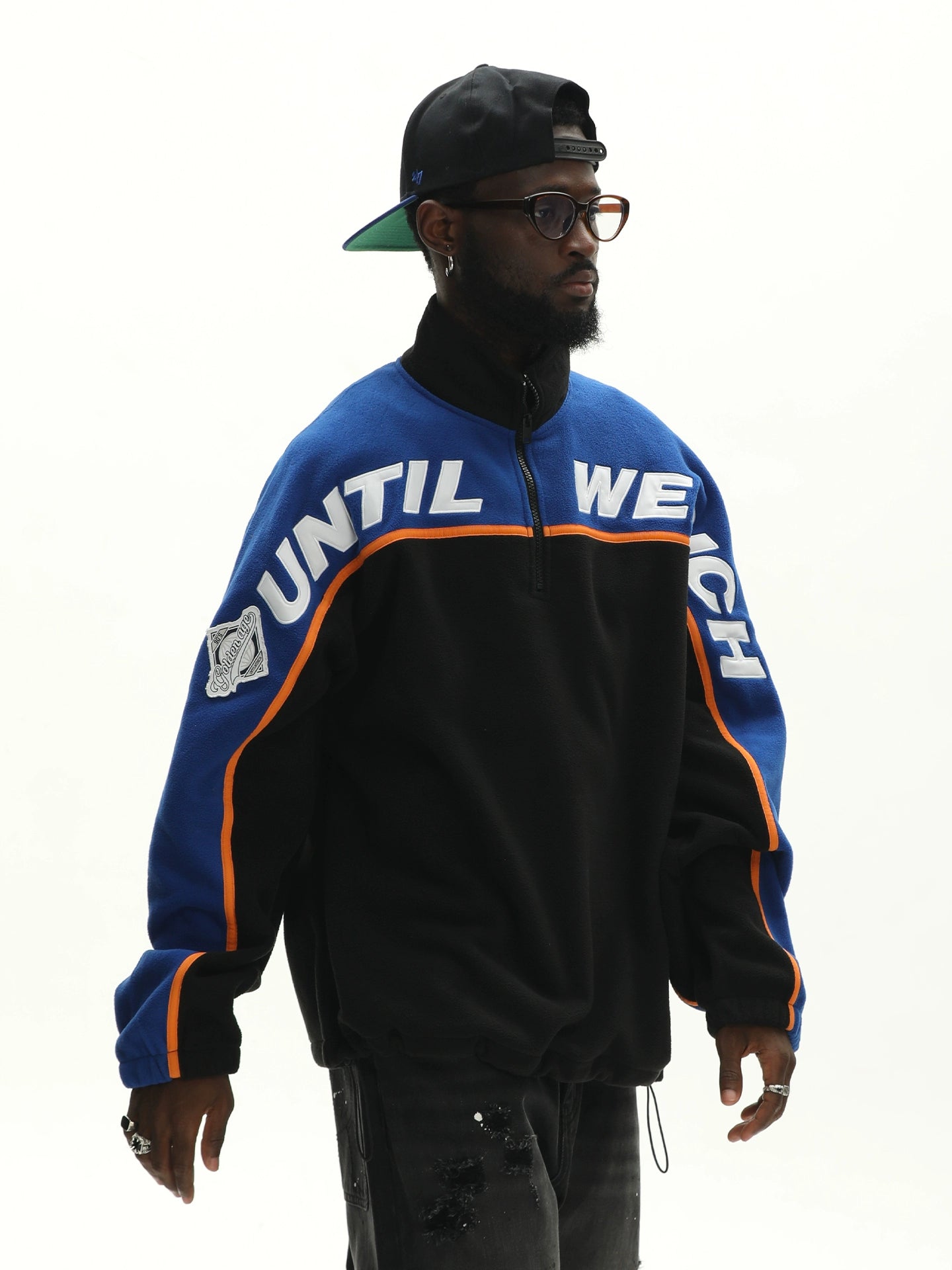 UNTILWERICH Vintage Embroidered Color-matching Sweater