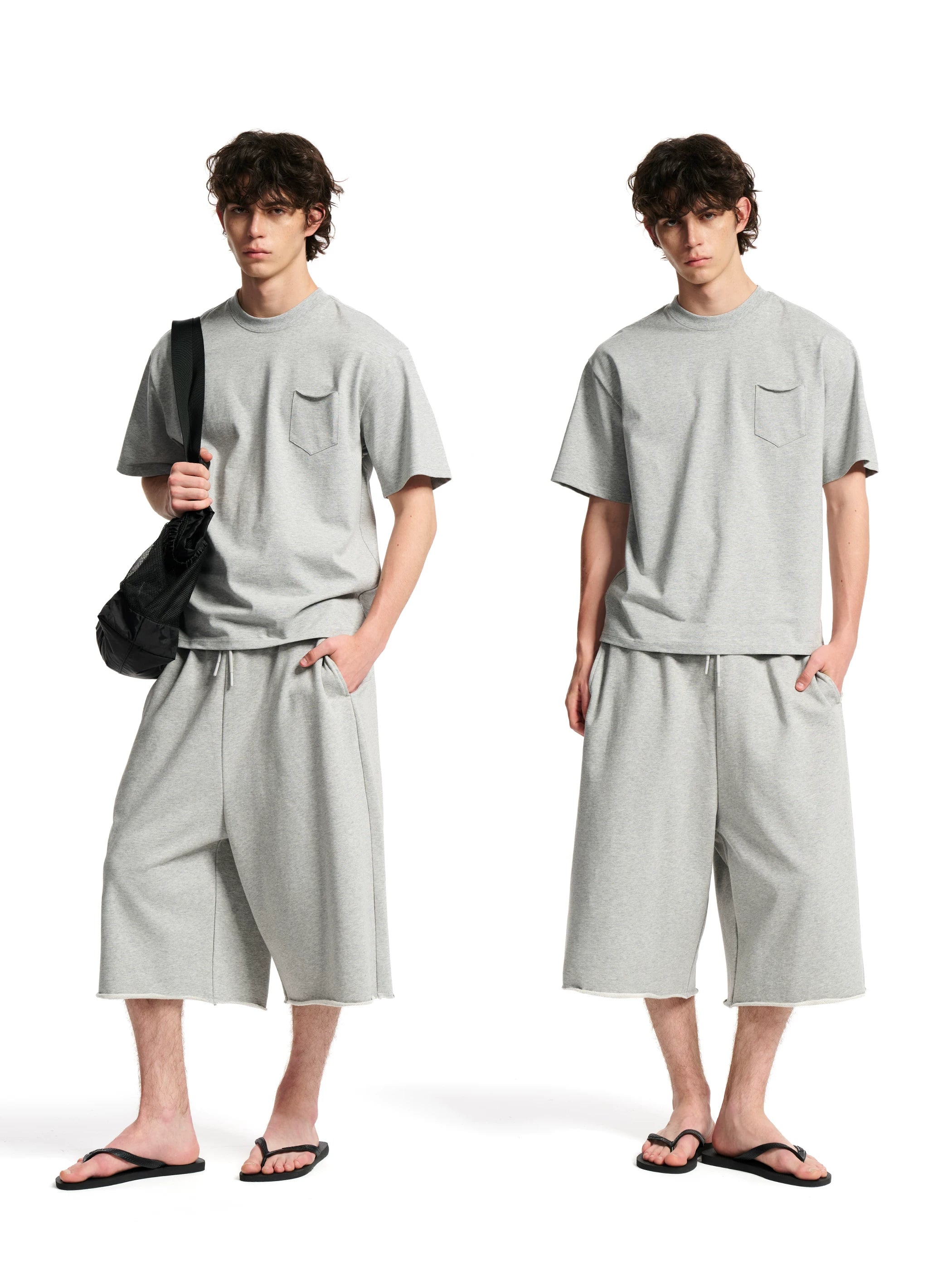 Loopsoon Minimalist Drawstring Seven-point Versatile Shorts