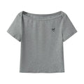 Cantonstory Shoulder Bow Versatile Tee