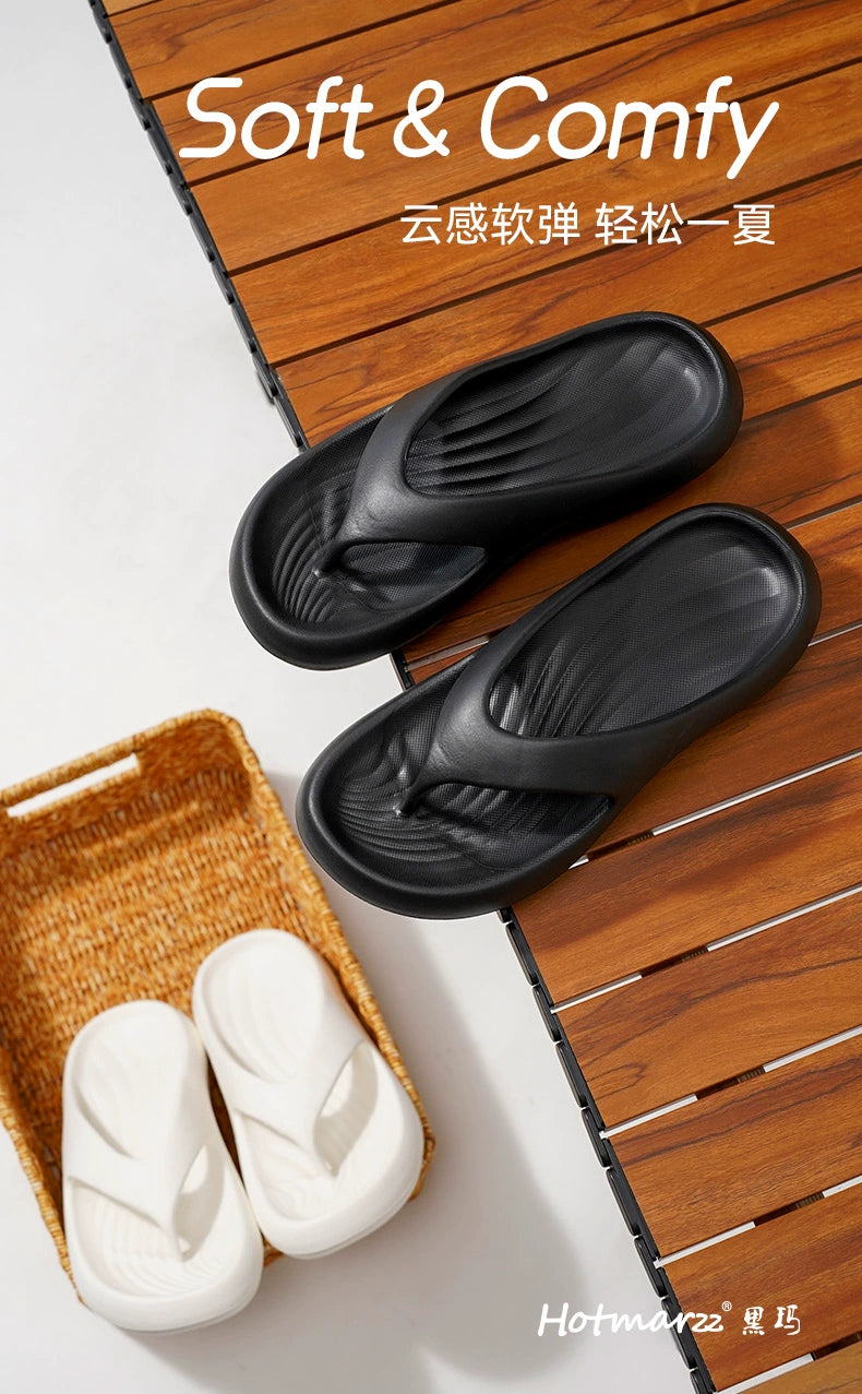 Hotmarzz Thick-bottomed Beach Pinch Foot Non-slip Sandals