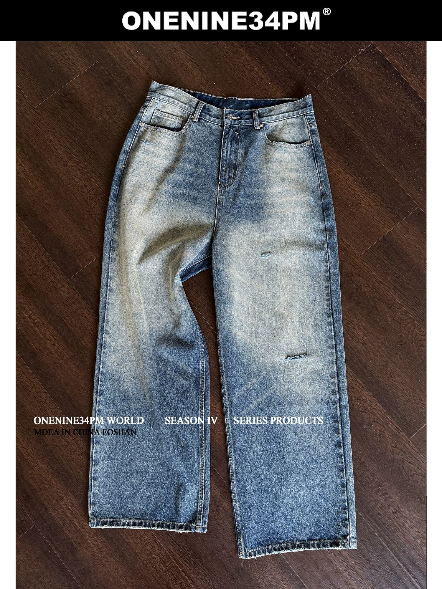 ONENINE34PM Cut Straight Jeans