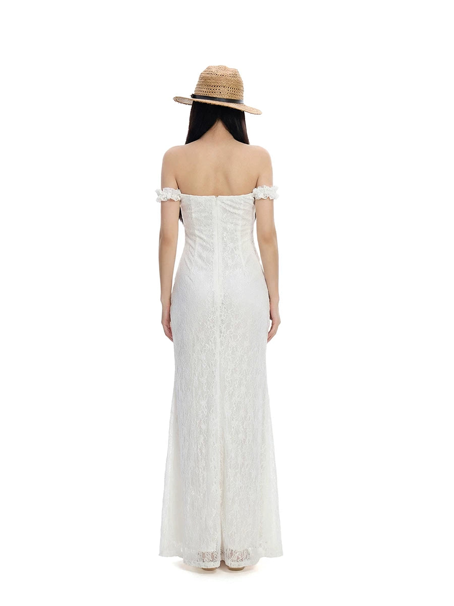 WITHMIN Lace Waist Suspender Dress
