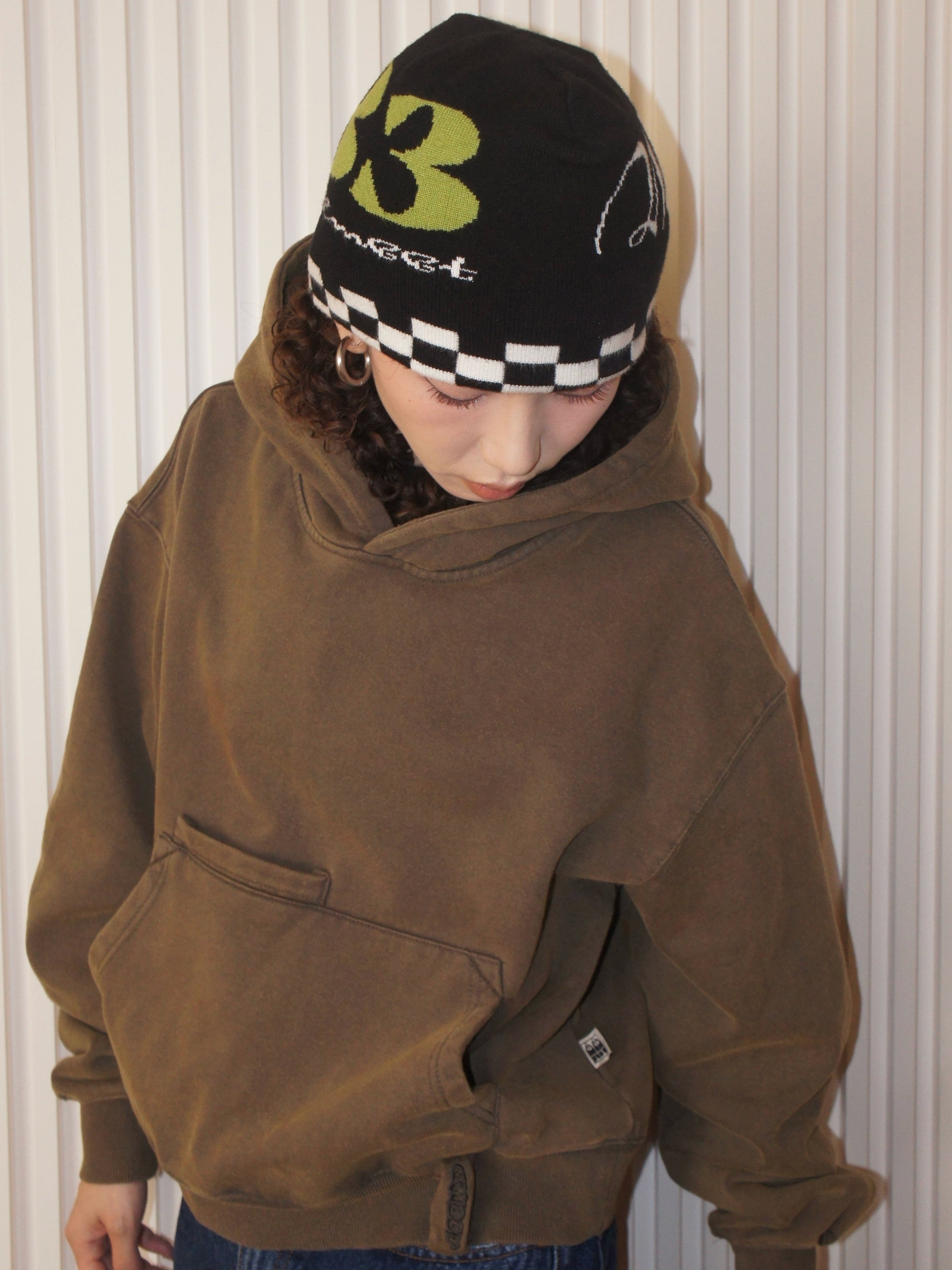 MMBBT Checkerboard Knitted Wool Cap on All Sides