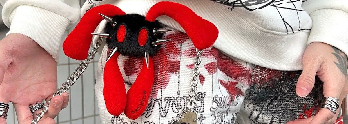 Antiphase Four-eared Rabbit Keychain Hanging Baby Pendant