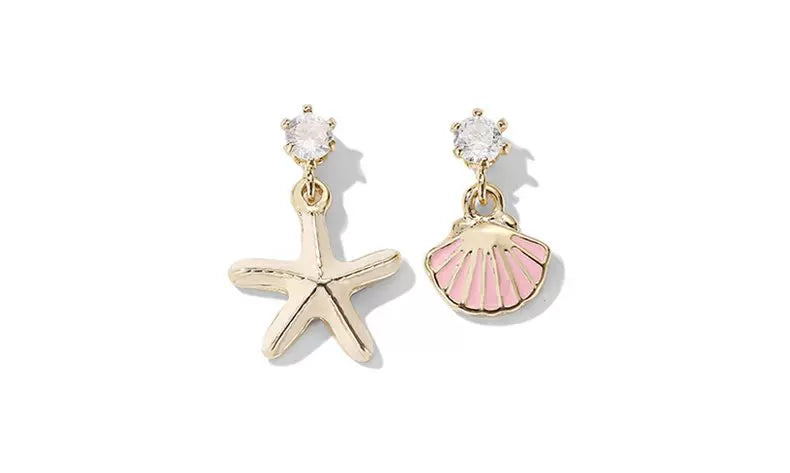 DODOGOGO Shell Starfish Earclip Earrings