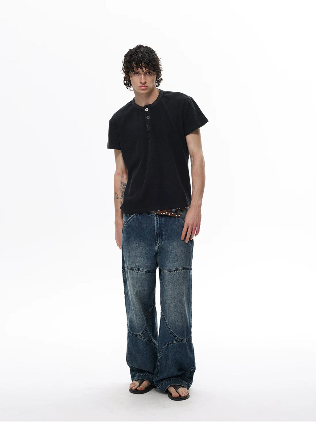 WLNEXT Henry Neck Polo Tee