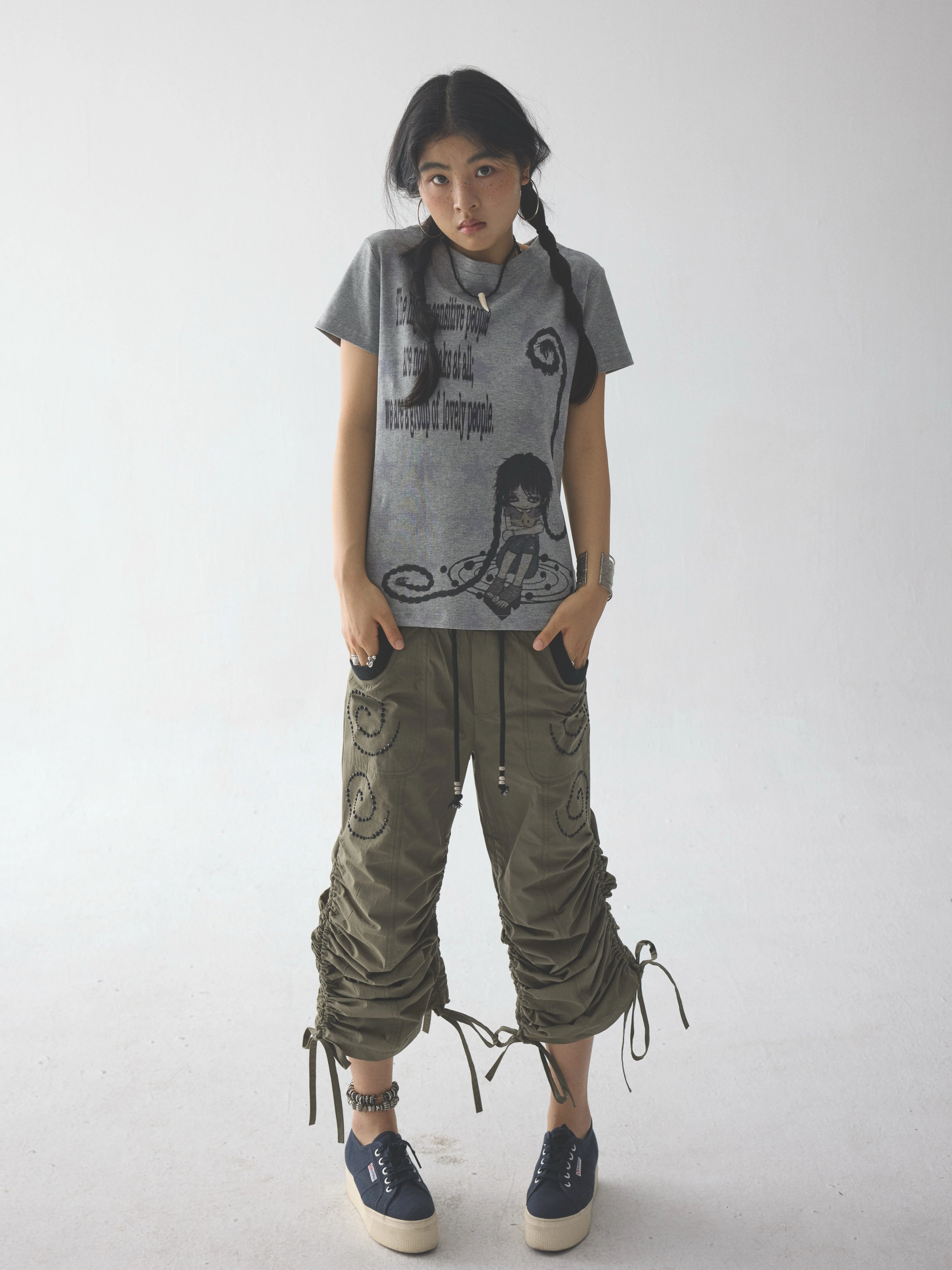 In Two Twos Front Shoulder Micro Loose Tee