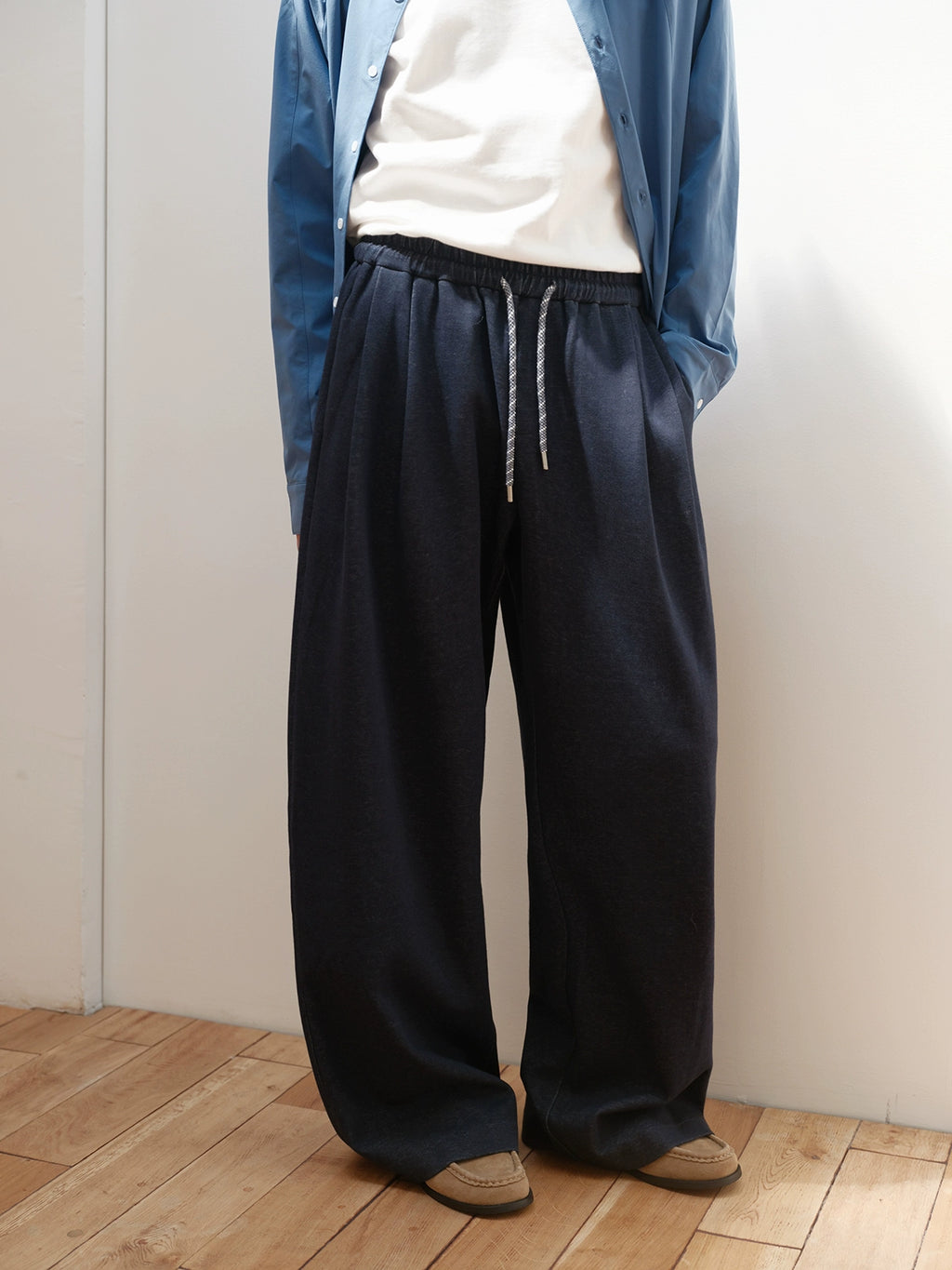 CARPEM Knitted Loose Straight Drawstring Sweatpants