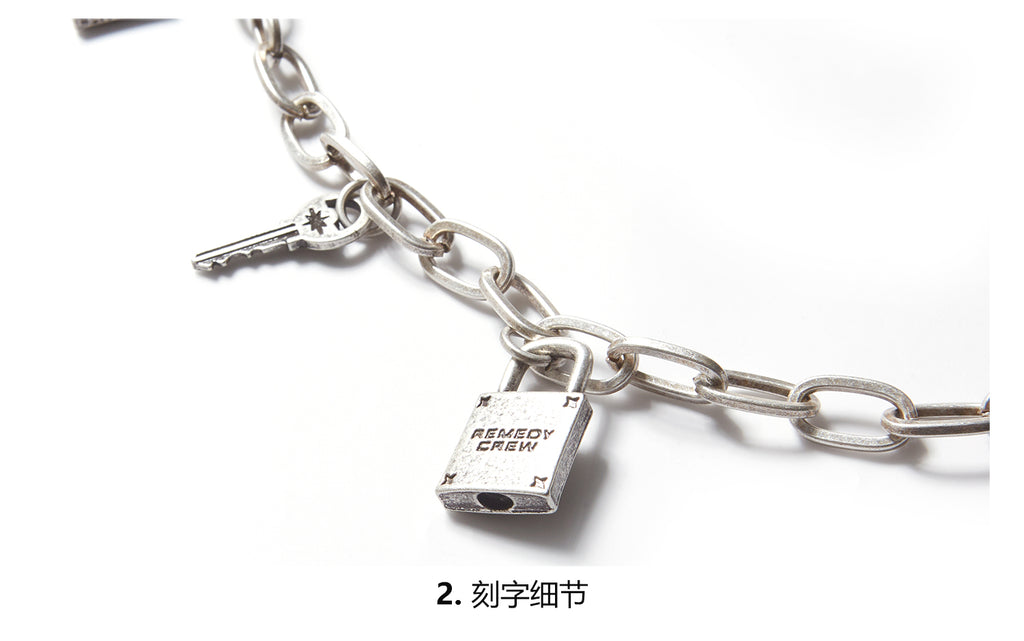 Remedy metal chain waist key lock