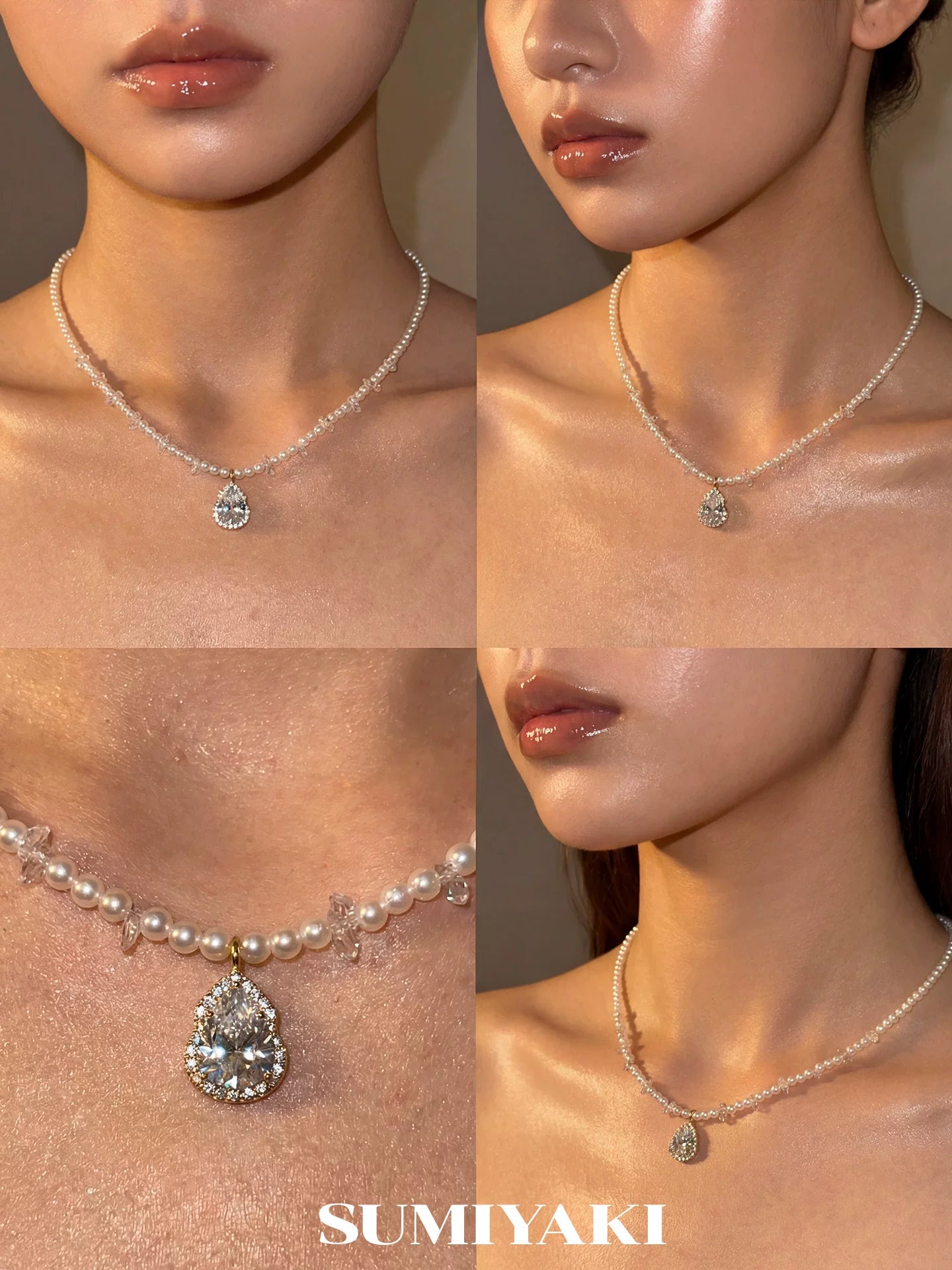 SUMIYAKI Beaded Handmade Pearl Necklace