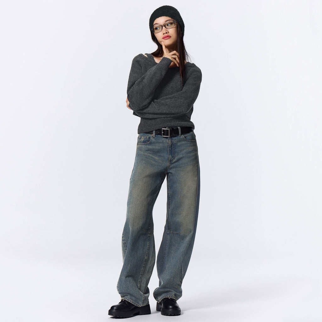 GU Retro Wide-leg Scimitar Pants