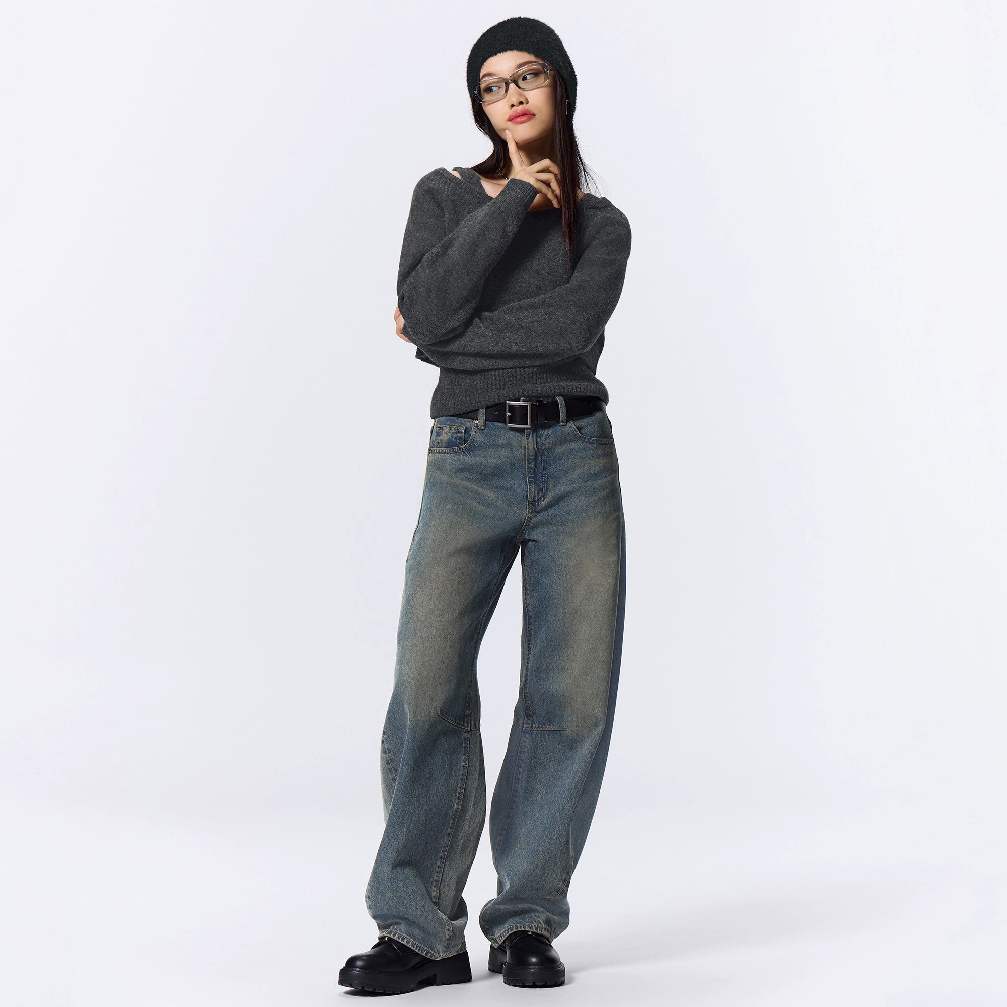 GU Retro Wide-leg Scimitar Pants