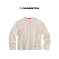 CoosRetro Loose Henry Neck Knitted Long Sleeve