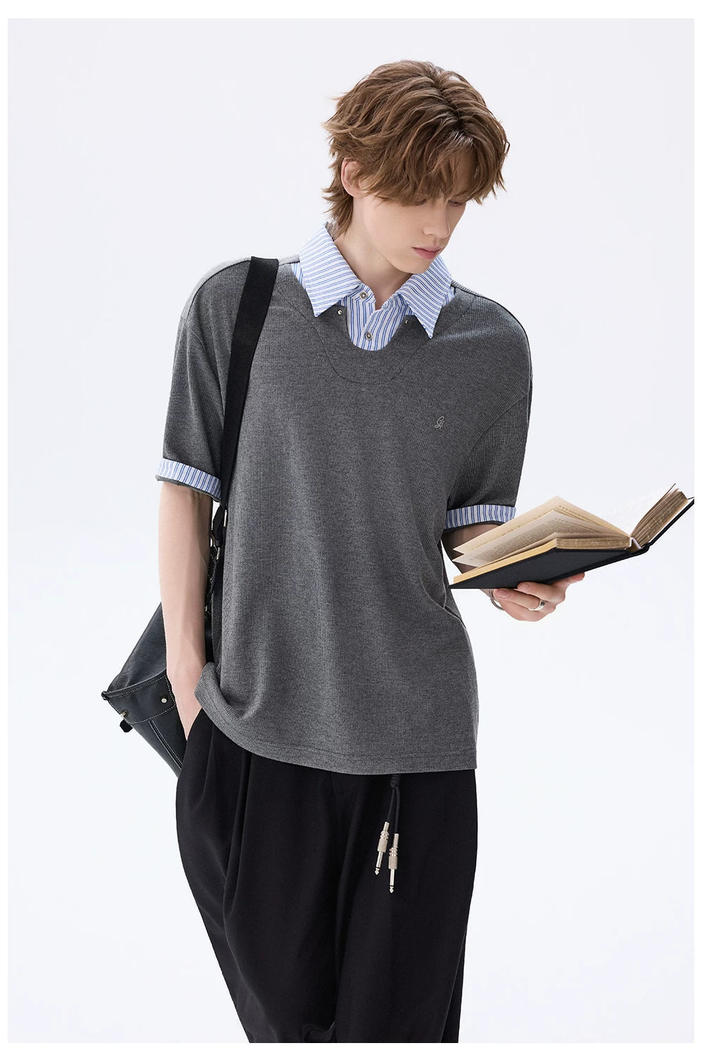 CHOR U Get Fake Two-piece Versatile Tee