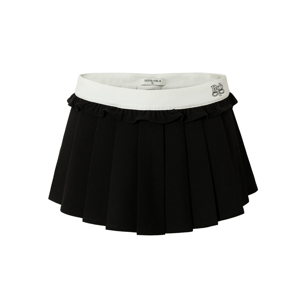 RPB BRAND Vintage College High Waist Skinny Ballet Pleated Skirt