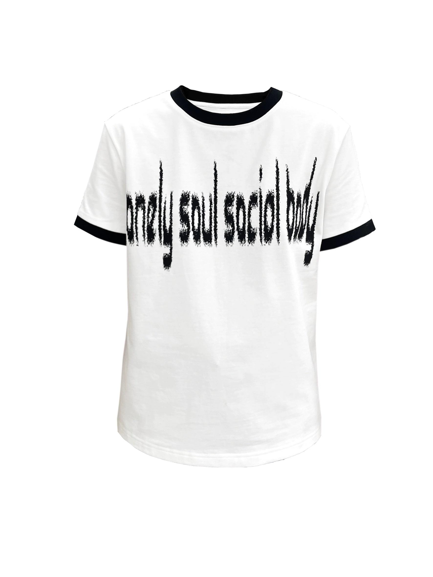 CHAI Alphabet Slogan Contrast Thread Versatile Printing Tee