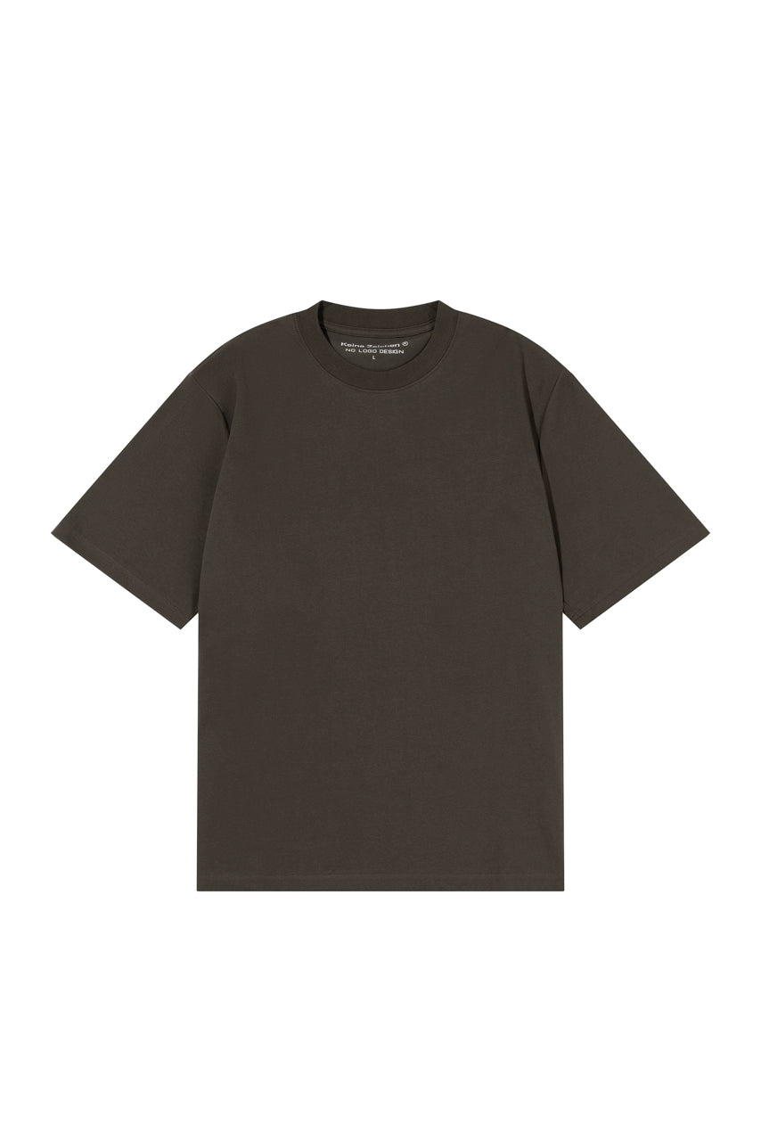 NO LOGO Small Neckline Short and Wide Casual Tee