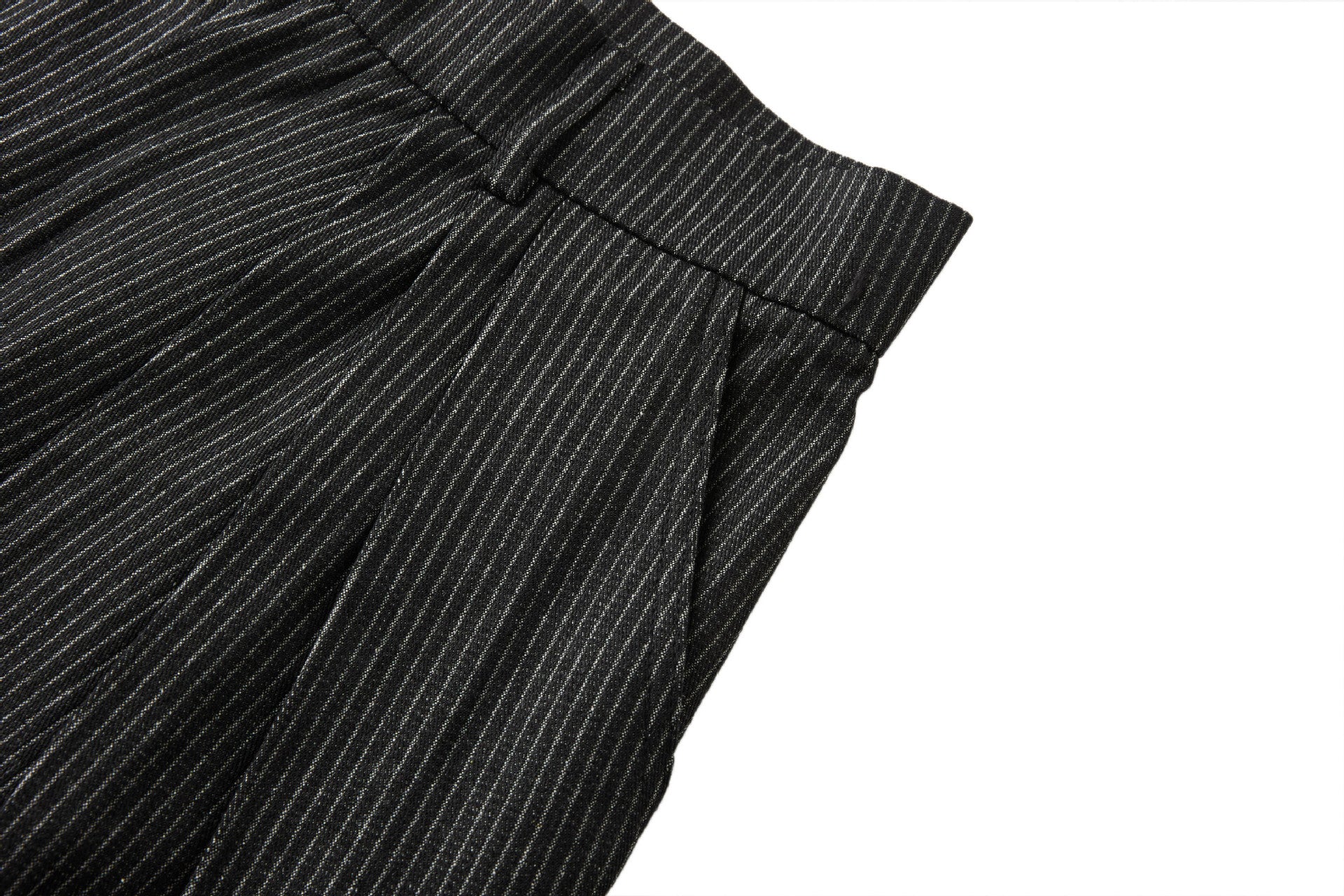 EME Striped Vintage Pleated Casual Trousers