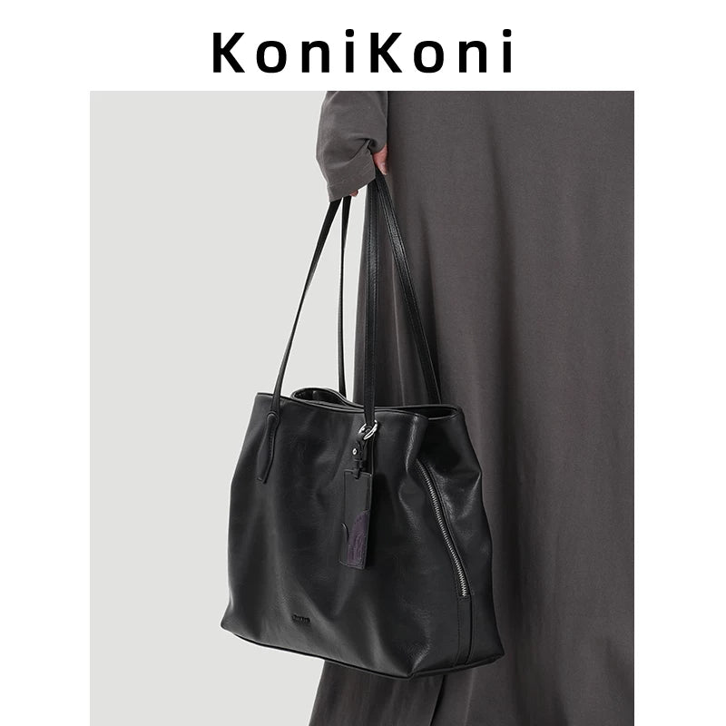 KoniKoni Niche Shoulder Bag Underarm Large Bag