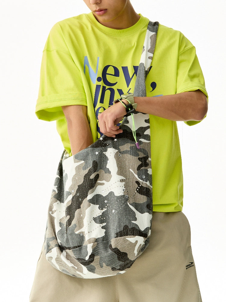 NewJNXS Camouflage Hot Diamond Large Capacity Stray Bag