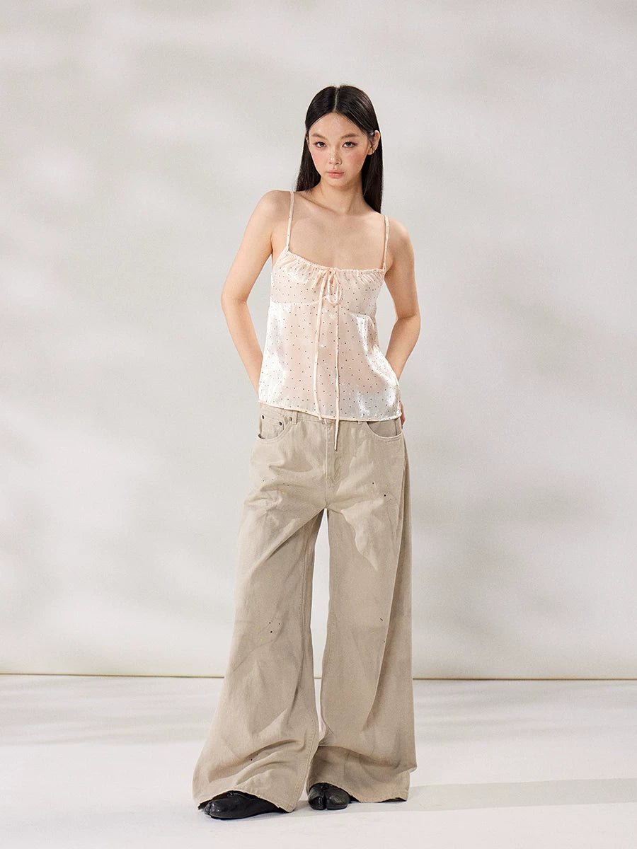 WITHMIN Made Old Ink Splashing Straight Jeans