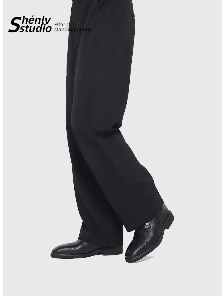 SHENLV STUDIO Button Pointed Casual Dress Chelsea Boots