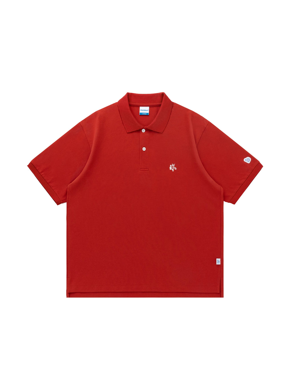 BENT IDEA Embroidered Simple Polo Shirt Tee