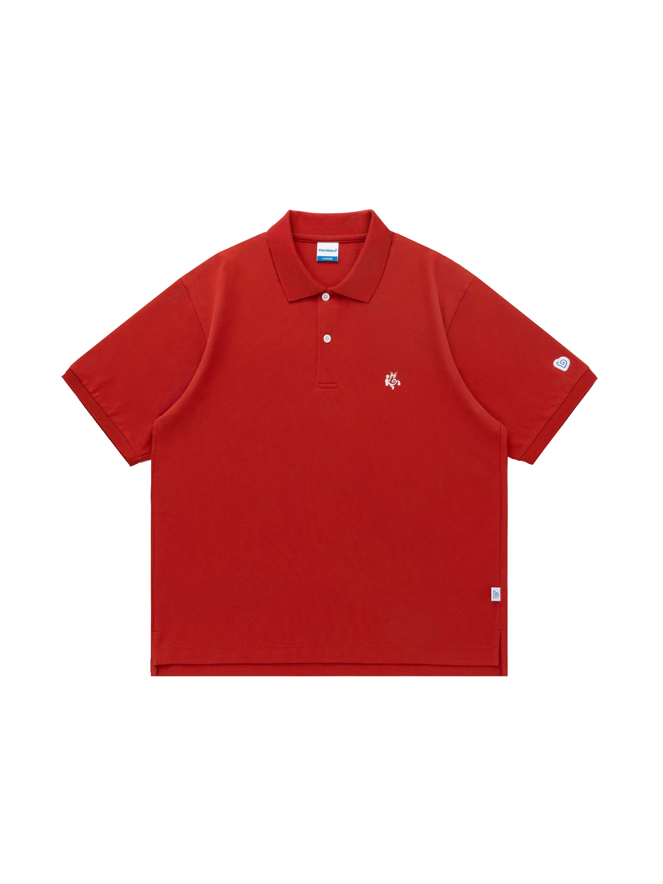 BENT IDEA Embroidered Simple Polo Shirt Tee