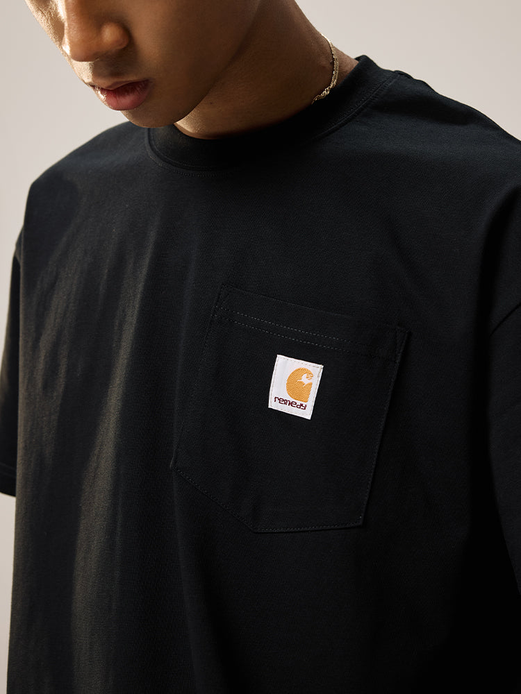Remedy [Kaha Skin] Summer National Tide Workwear Pocket Loose Tee