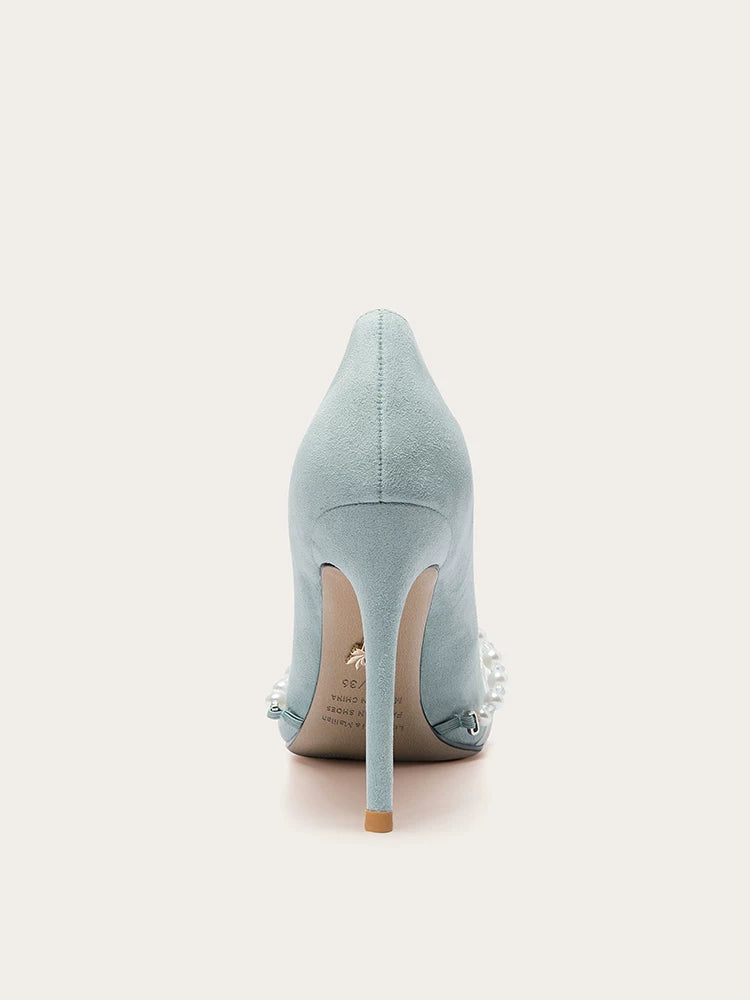 Lily Wei Pearl Bow Heels